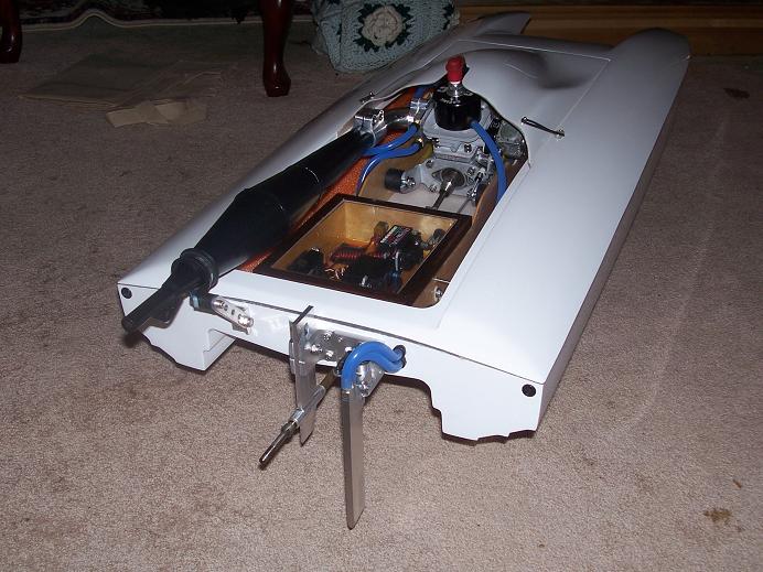 rc boat rudder setup